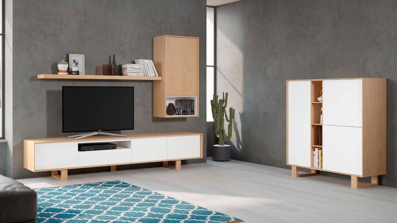 Sala de Estar Fénix 68, Na Graça Interiores encontras diferentes ofertas de estantes TV para completar o teu espaço. Design moderno e funcional adaptados as tuas necessidades.