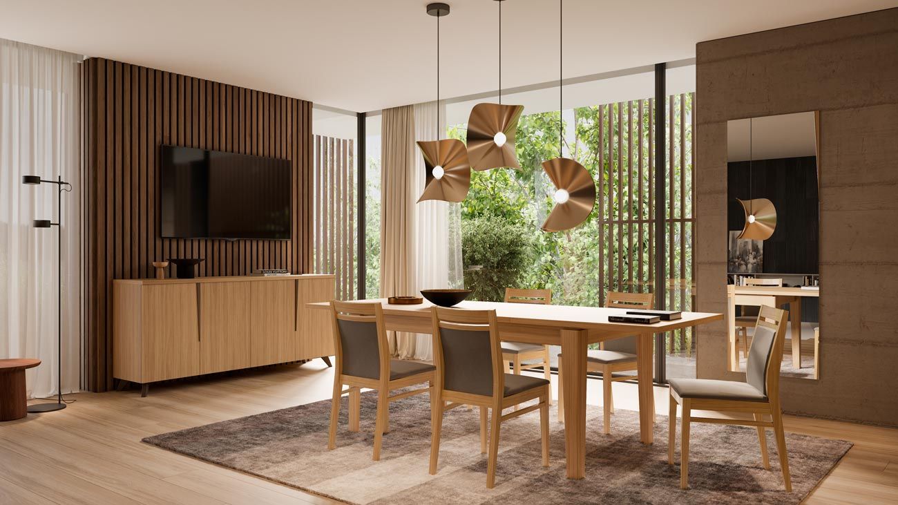 Sala de Jantar CRII 1331, Salas de jantar que oferecem conforto nos momentos em família. 