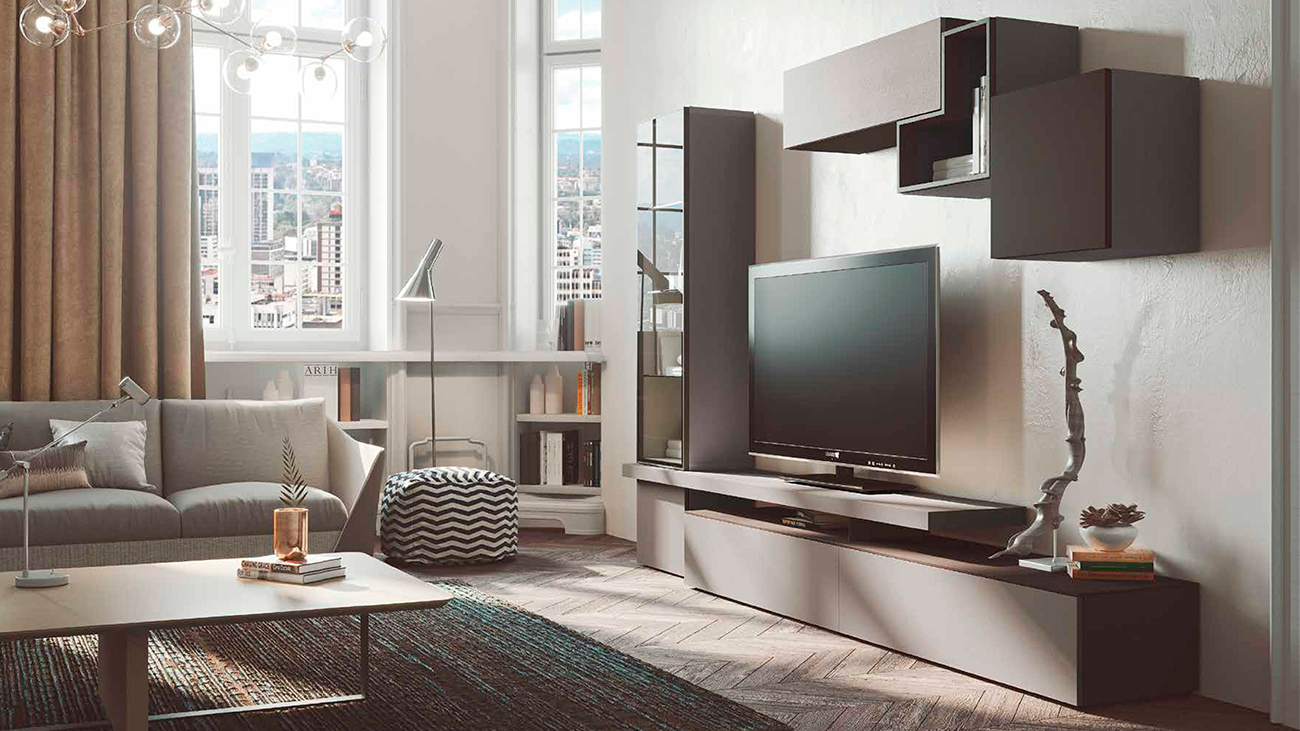 Composição TV Sinag 36, Na Graça Interiores encontras diferentes ofertas de estantes TV para completar o teu espaço. Design moderno e funcional adaptados as tuas necessidades.