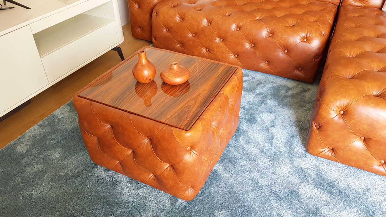 Sofá Chester Chaise + Mesa, Tipos de Sofa Graca Interiores