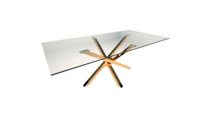 Mesa de Jantar Virginia Pé Dourado