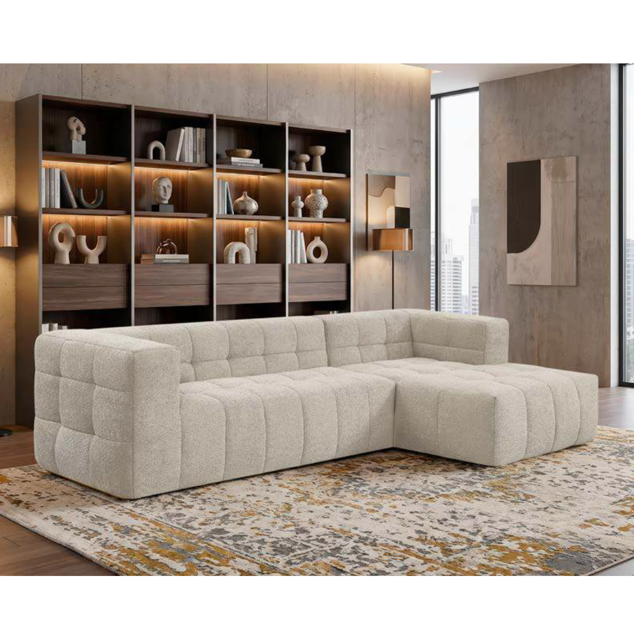 Sofá Espuma e Molas - David, Sofa de Canto Graca Interiores
