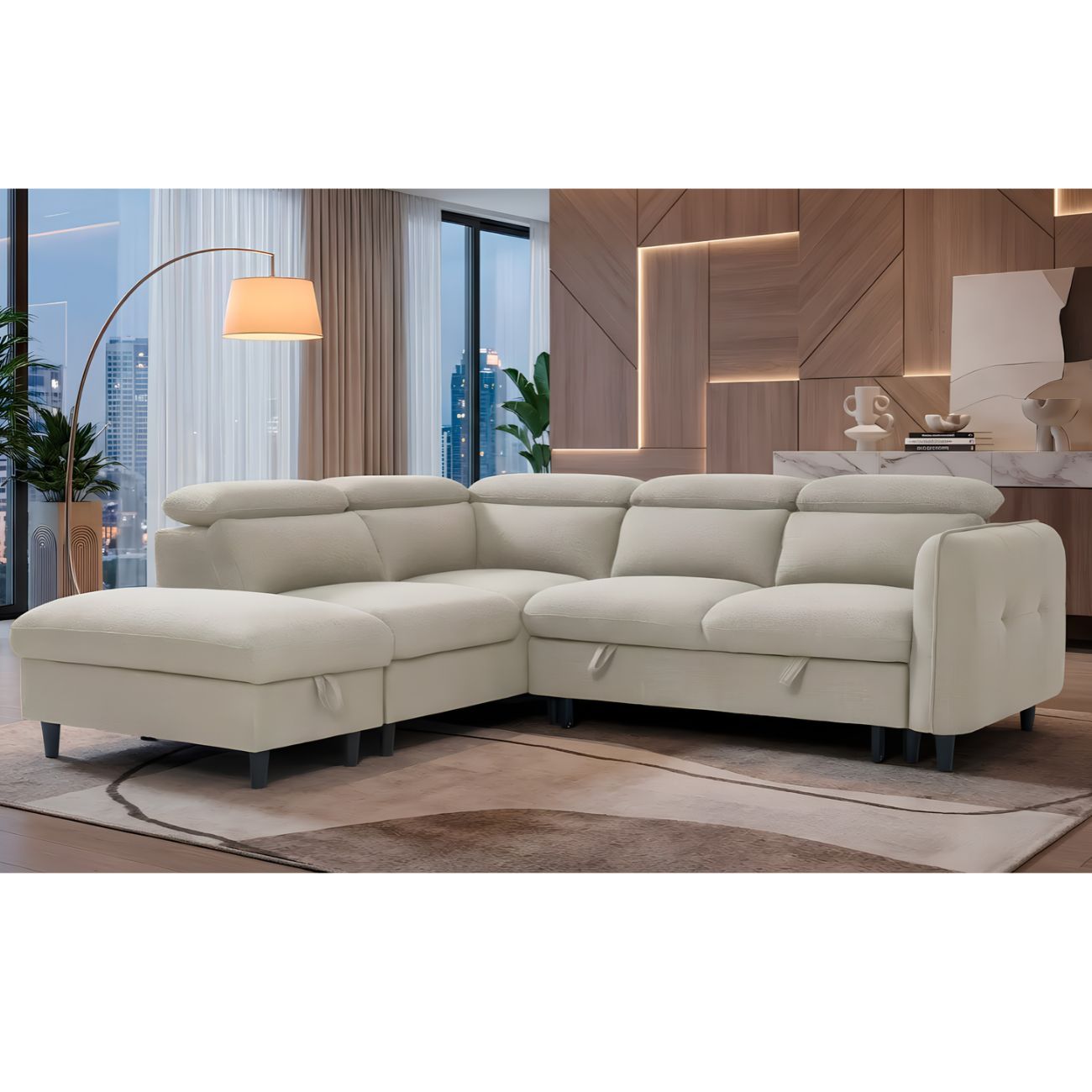 Sofá Chaise/Canto/Cama Filippa, Sofás 3 Lugares e 2 Lugares