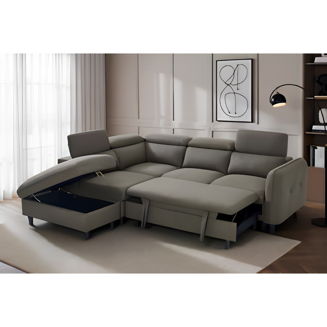 Sofá Chaise/Canto/Cama Filippa, Sofás 3 Lugares e 2 Lugares