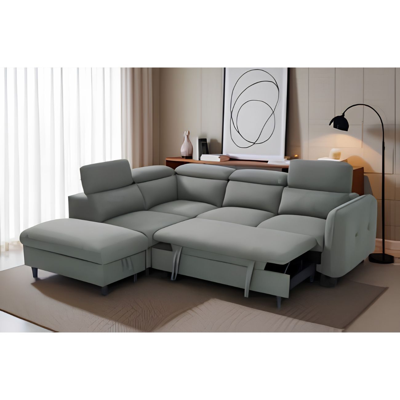 Sofá Chaise/Canto/Cama Filippa, Sofás 3 Lugares e 2 Lugares