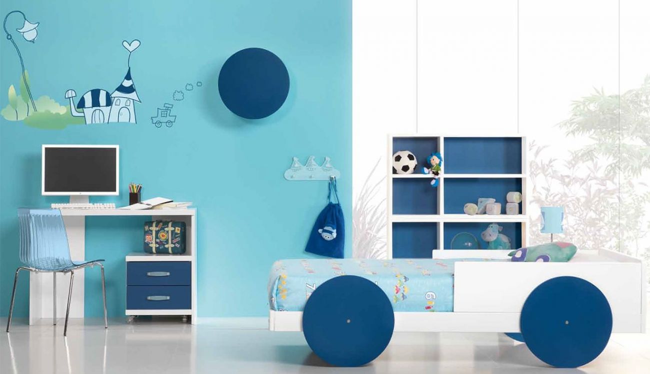 Quarto Juvenil CK988, Quartos coloridos personalizáveis e adaptáveis às necessidades da criança