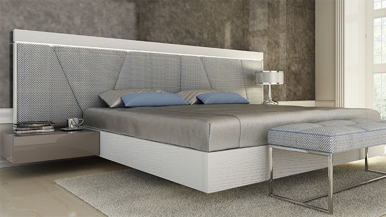 Cama Casal Ferrara, Camas Estofadas de vários estilos e opções de acabamentos.