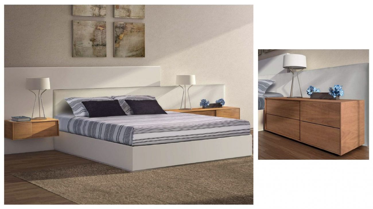 Quarto Casal TQ14, Quartos de Casal completos com cama de casal e mesas de cabeceira.