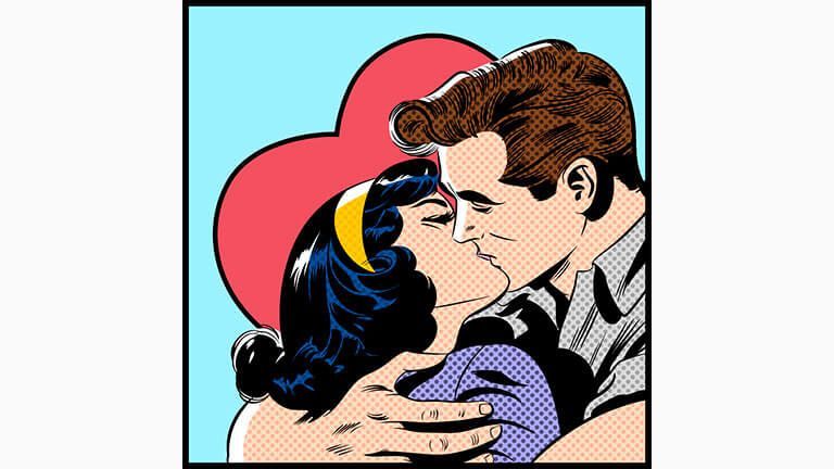 Poster Kissing Couple, Paneis e Posters Graca Interiores