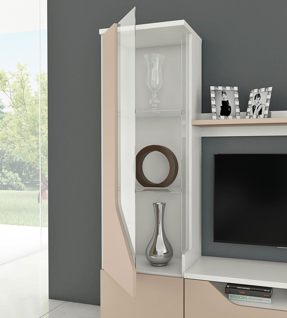 Composição TV CR10, Na Graça Interiores encontras diferentes ofertas de estantes TV para completar o teu espaço. Design moderno e funcional adaptados as tuas necessidades.
