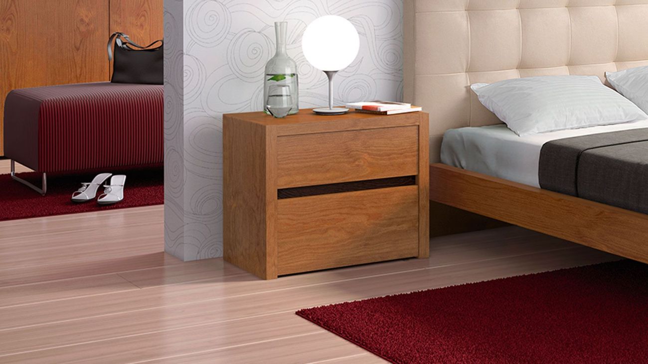 Quarto Casal DV 202, Quartos de Casal completos com cama de casal e mesas de cabeceira.