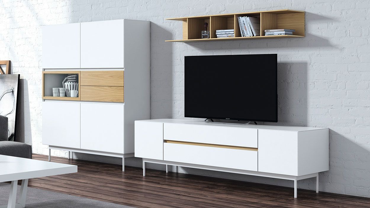 Estante TV Lyra 33, Na Graça Interiores encontras diferentes ofertas de estantes TV para completar o teu espaço. Design moderno e funcional adaptados as tuas necessidades.