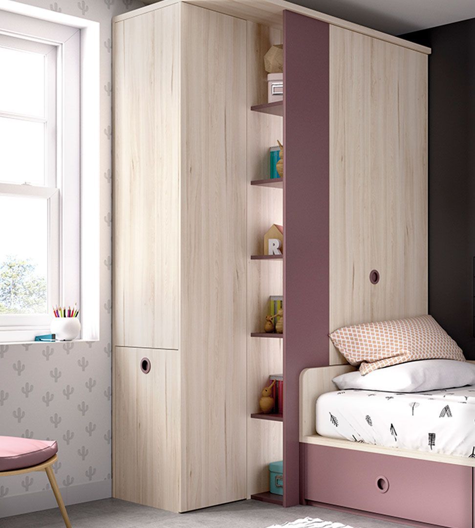 Quarto Juvenil H-216, Quartos coloridos personalizáveis e adaptáveis às necessidades da criança