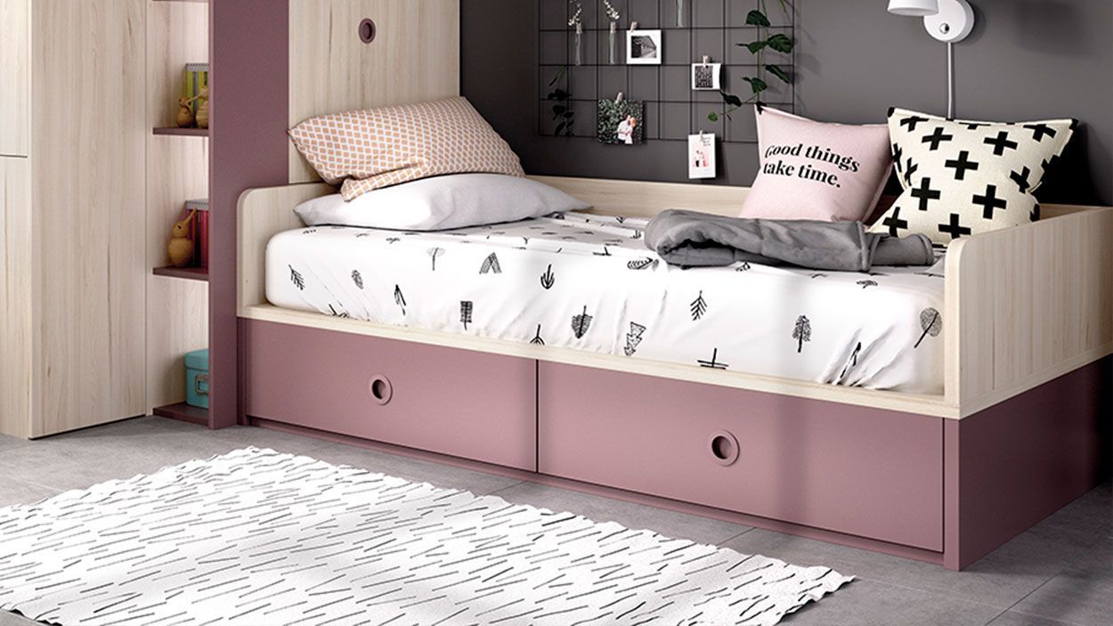 Quarto Juvenil H-216, Quartos coloridos personalizáveis e adaptáveis às necessidades da criança