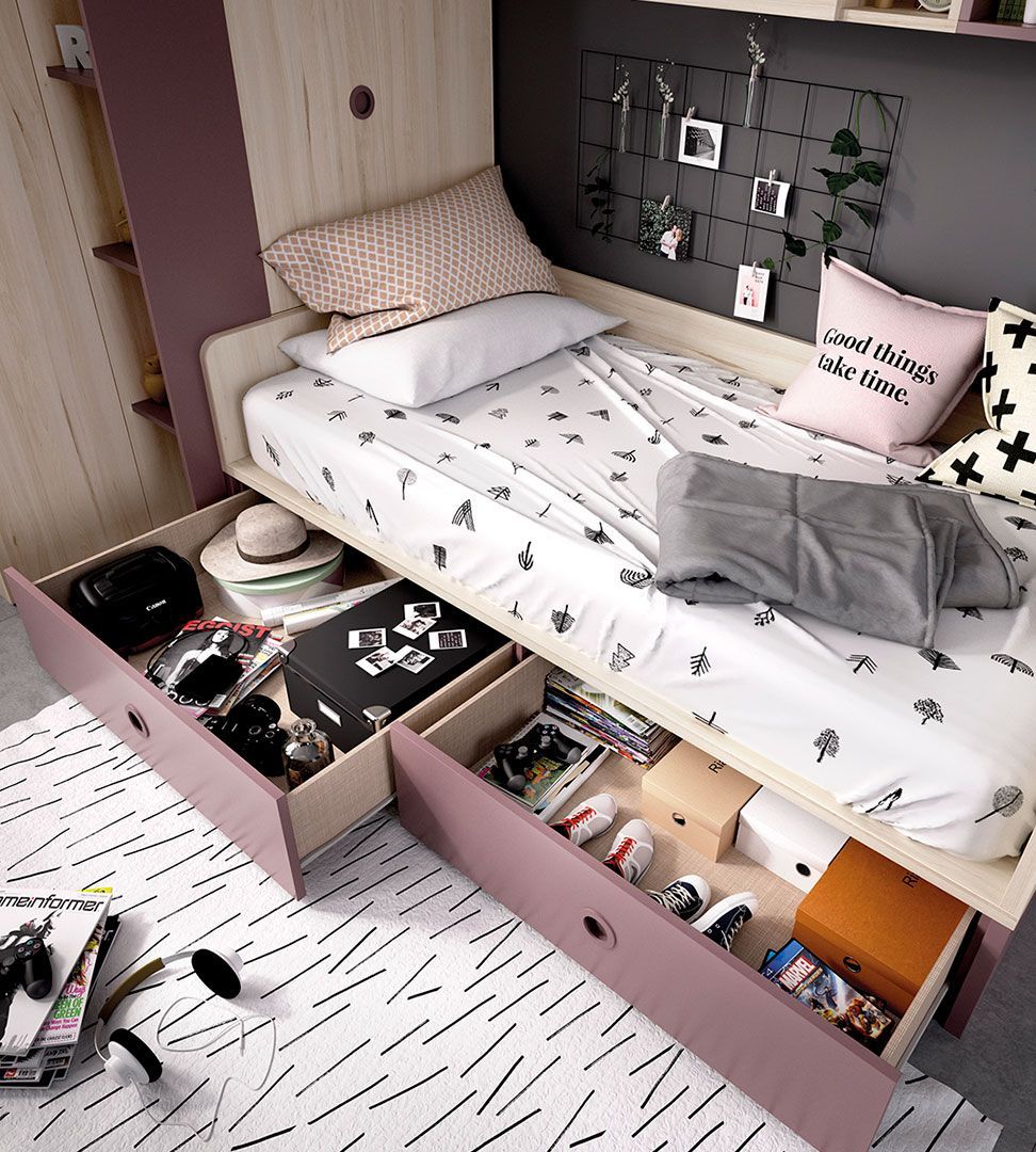 Quarto Juvenil H-216, Quartos coloridos personalizáveis e adaptáveis às necessidades da criança