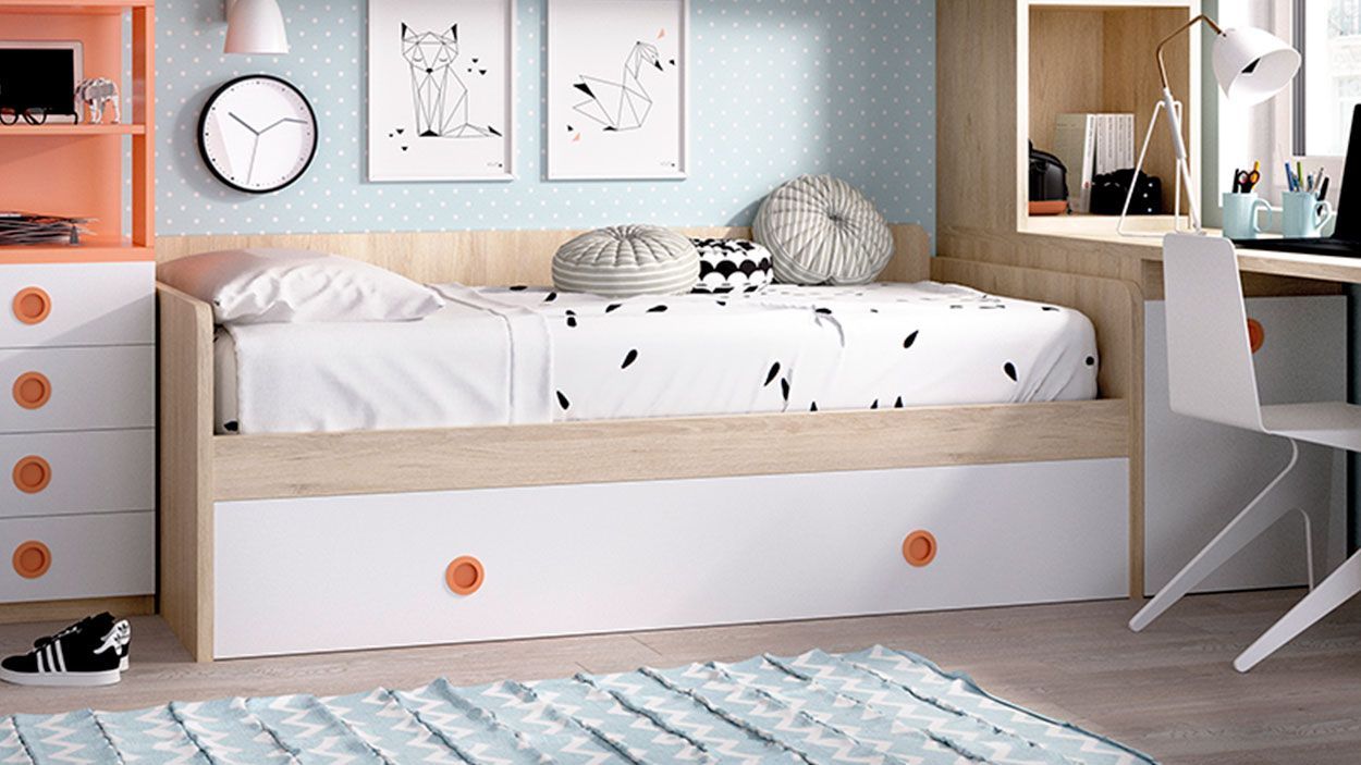 Quarto Juvenil H-217, Quartos coloridos personalizáveis e adaptáveis às necessidades da criança