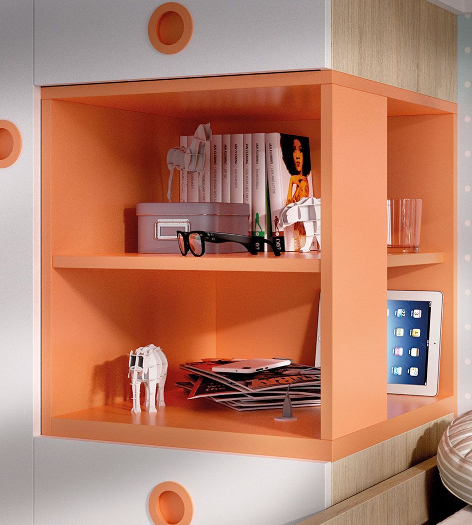 Quarto Juvenil H-217, Quartos coloridos personalizáveis e adaptáveis às necessidades da criança