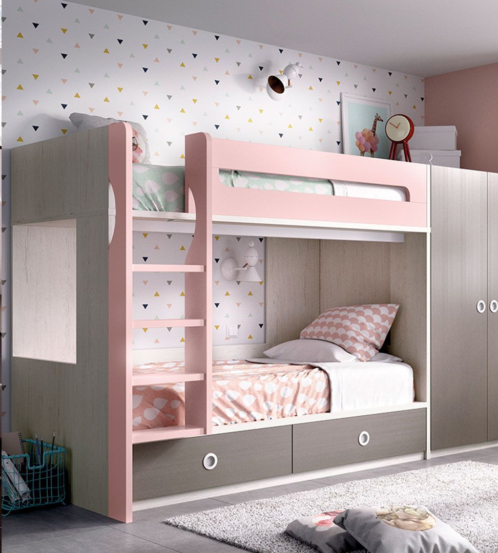 Quarto Juvenil H-302, Quartos coloridos personalizáveis e adaptáveis às necessidades da criança