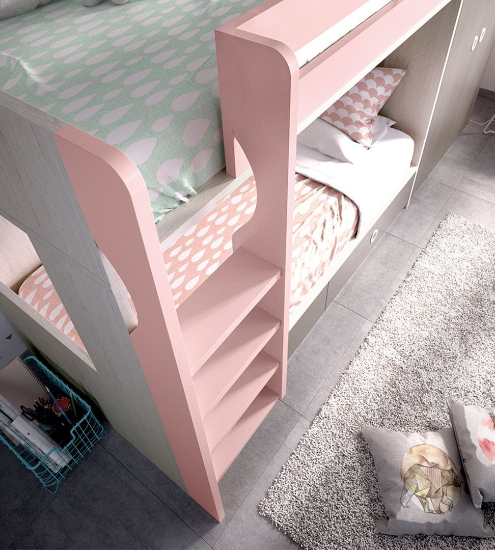 Quarto Juvenil H-302, Quartos coloridos personalizáveis e adaptáveis às necessidades da criança
