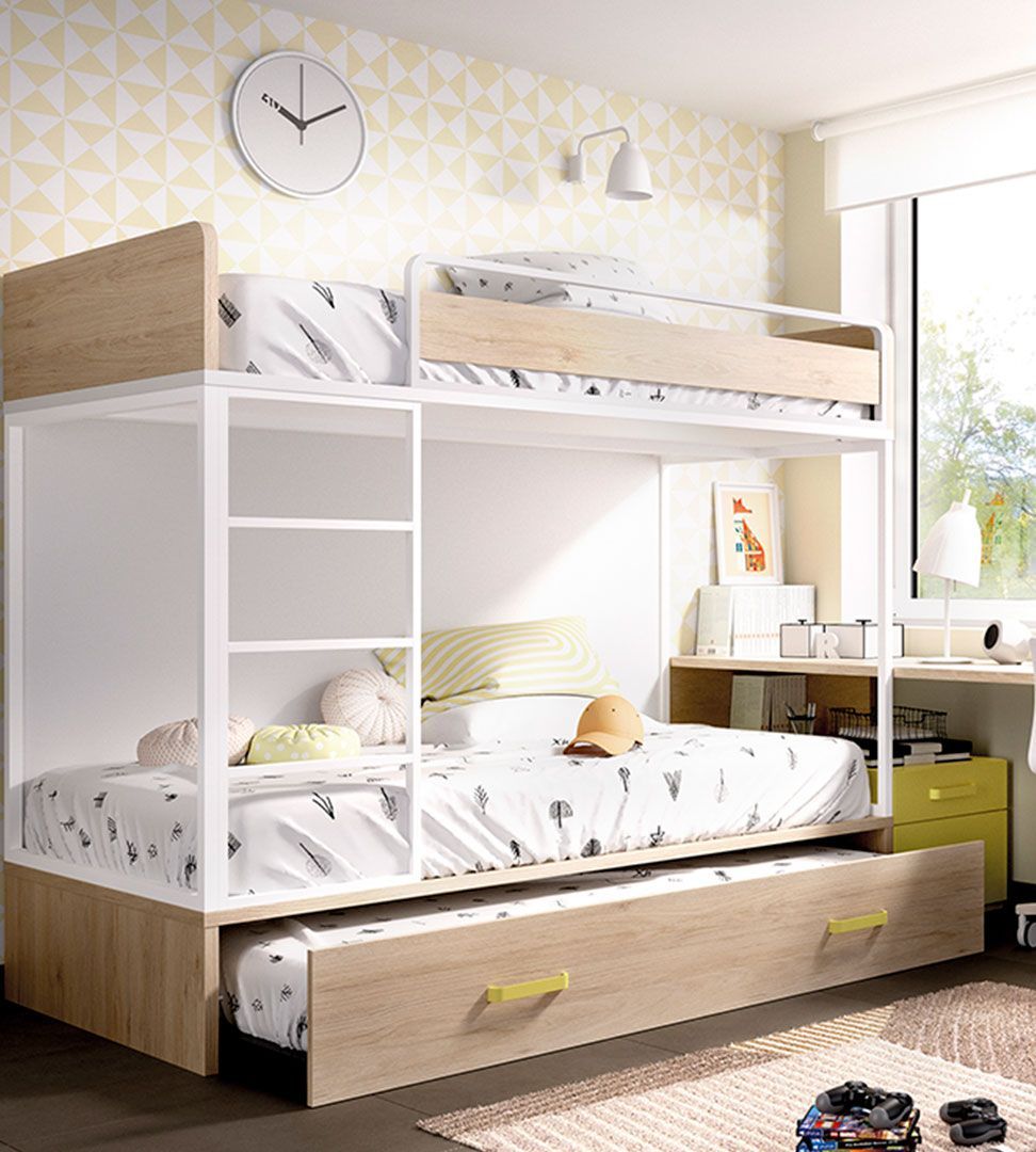 Quarto Juvenil H-309, Quartos coloridos personalizáveis e adaptáveis às necessidades da criança