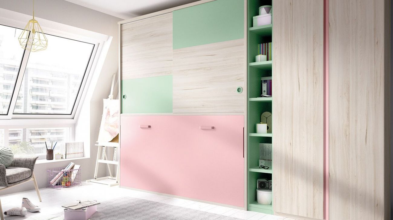 Quarto Juvenil H-402, Quartos coloridos personalizáveis e adaptáveis às necessidades da criança