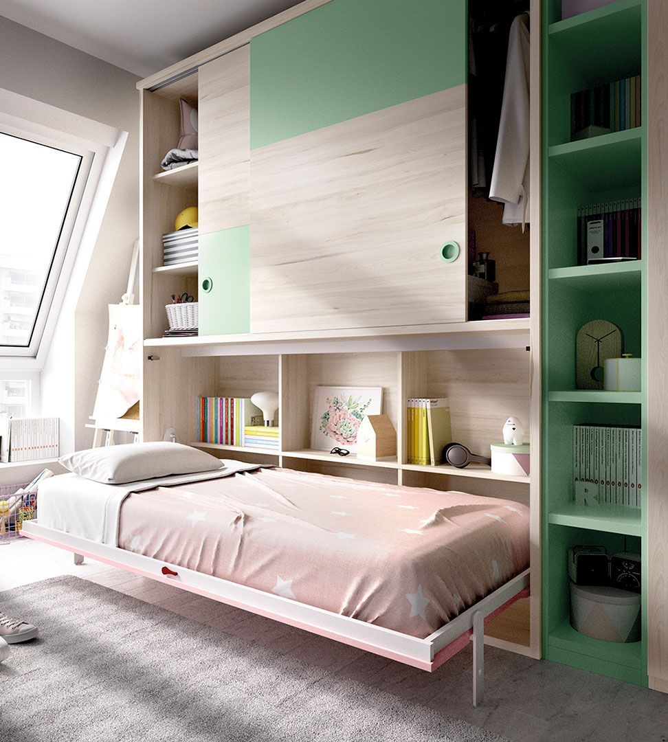 Quarto Juvenil H-402, Quartos coloridos personalizáveis e adaptáveis às necessidades da criança