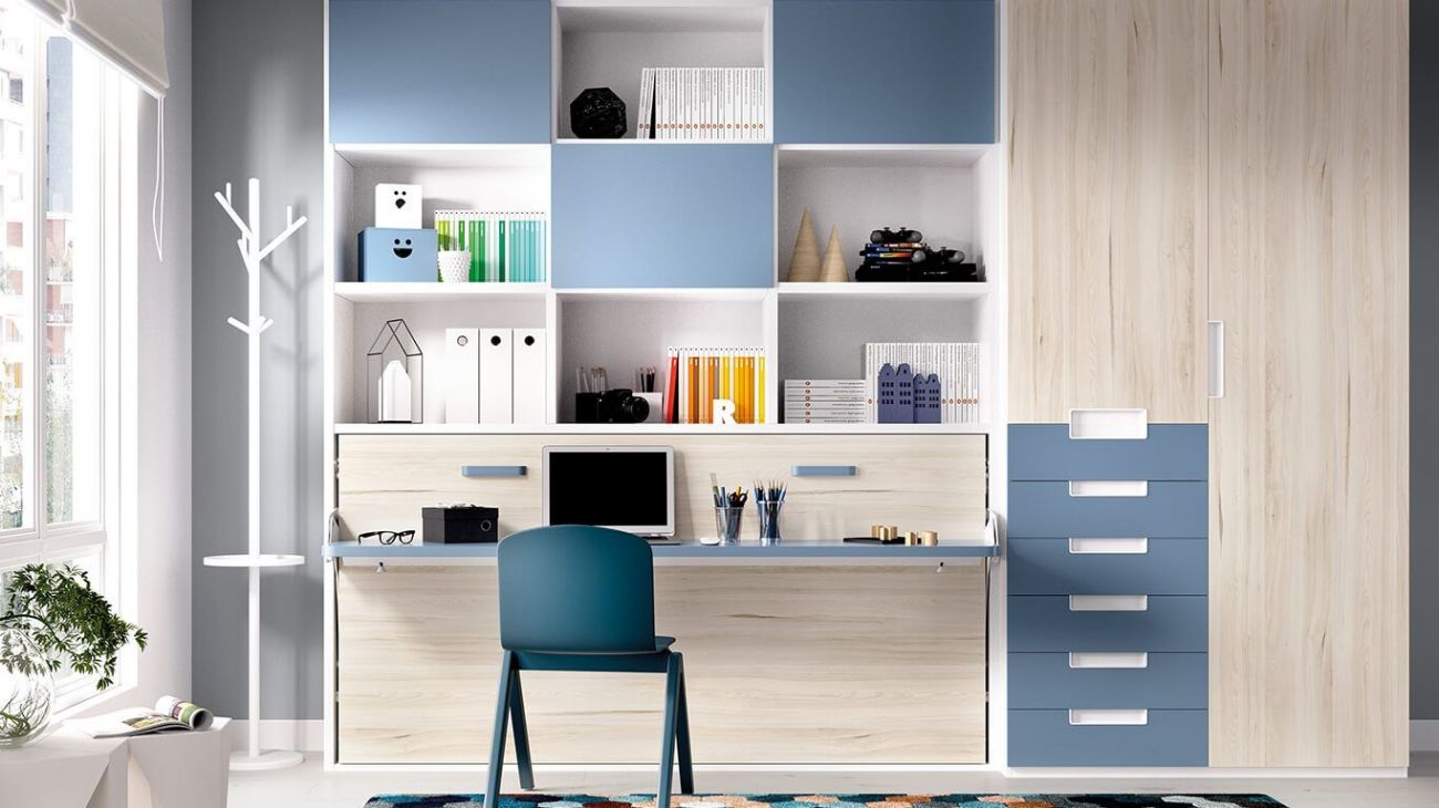 Quarto Juvenil H-404, Quartos coloridos personalizáveis e adaptáveis às necessidades da criança