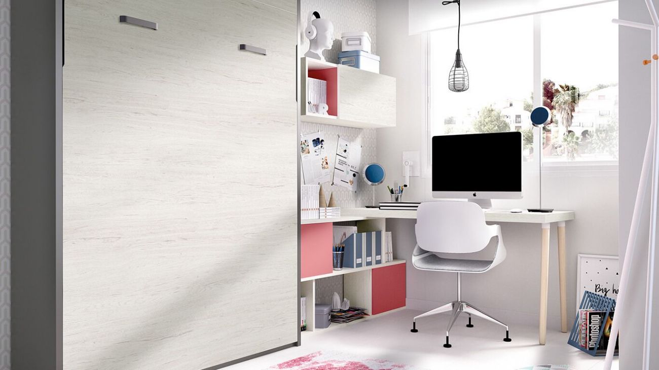 Quarto Juvenil H-410, Quartos coloridos personalizáveis e adaptáveis às necessidades da criança
