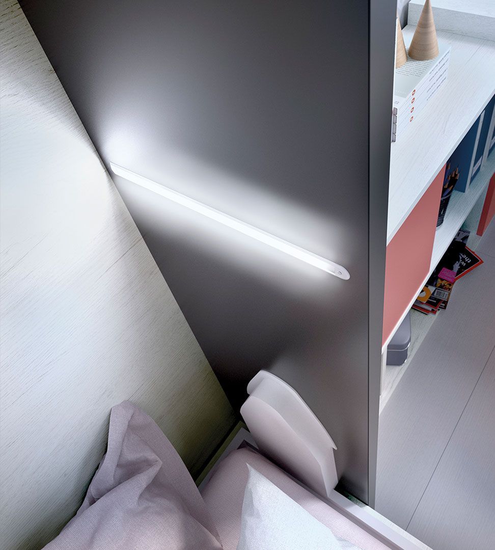 Quarto Juvenil H-410, Quartos coloridos personalizáveis e adaptáveis às necessidades da criança