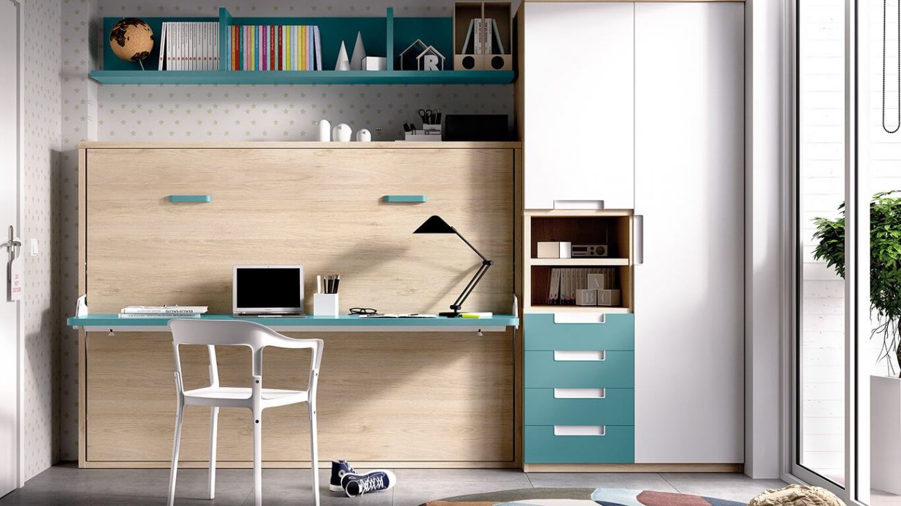 Quarto Juvenil H-411, Quartos coloridos personalizáveis e adaptáveis às necessidades da criança