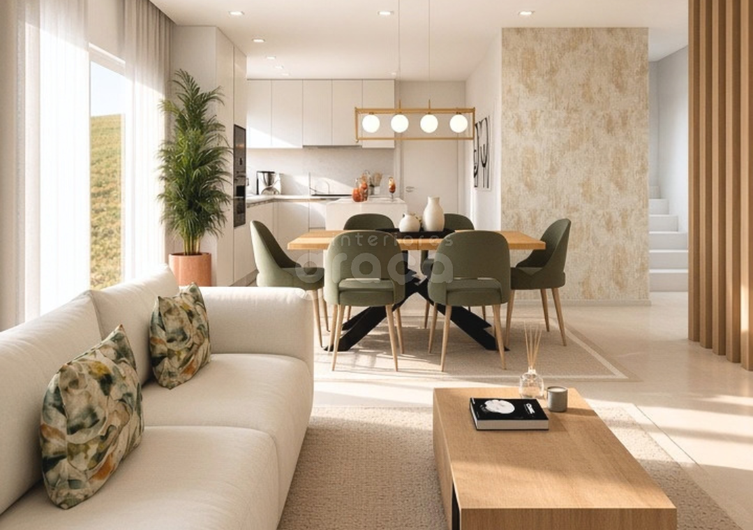 Sala, Cozinha e Hall – Cor e harmonia